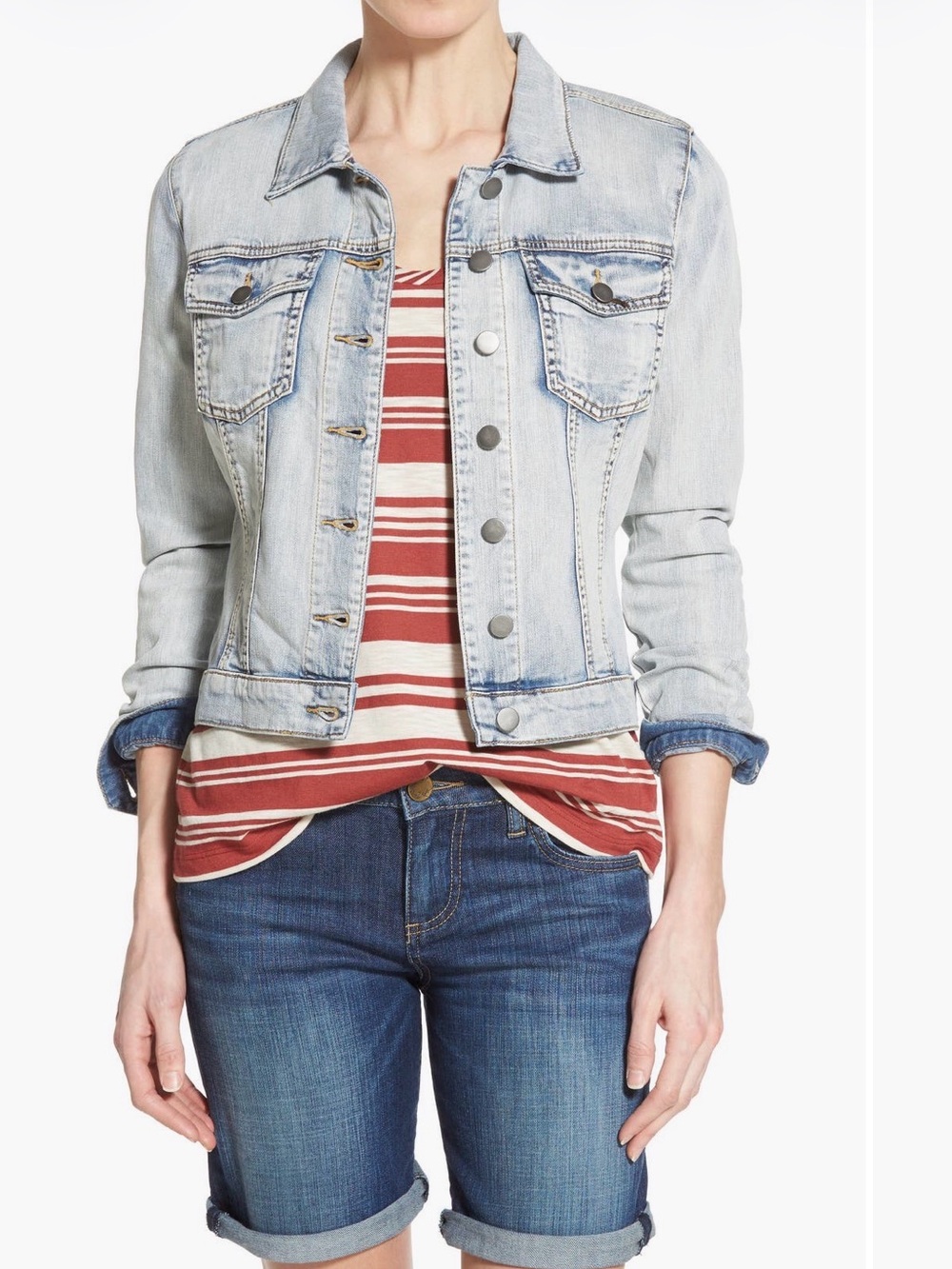 Kut from the Kloth Pale Blue Denim Jacket